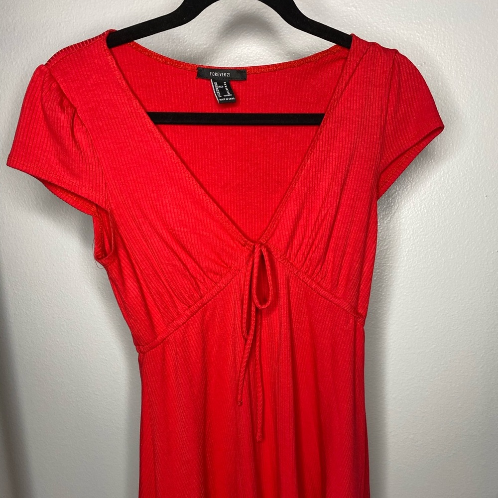 Short red dress